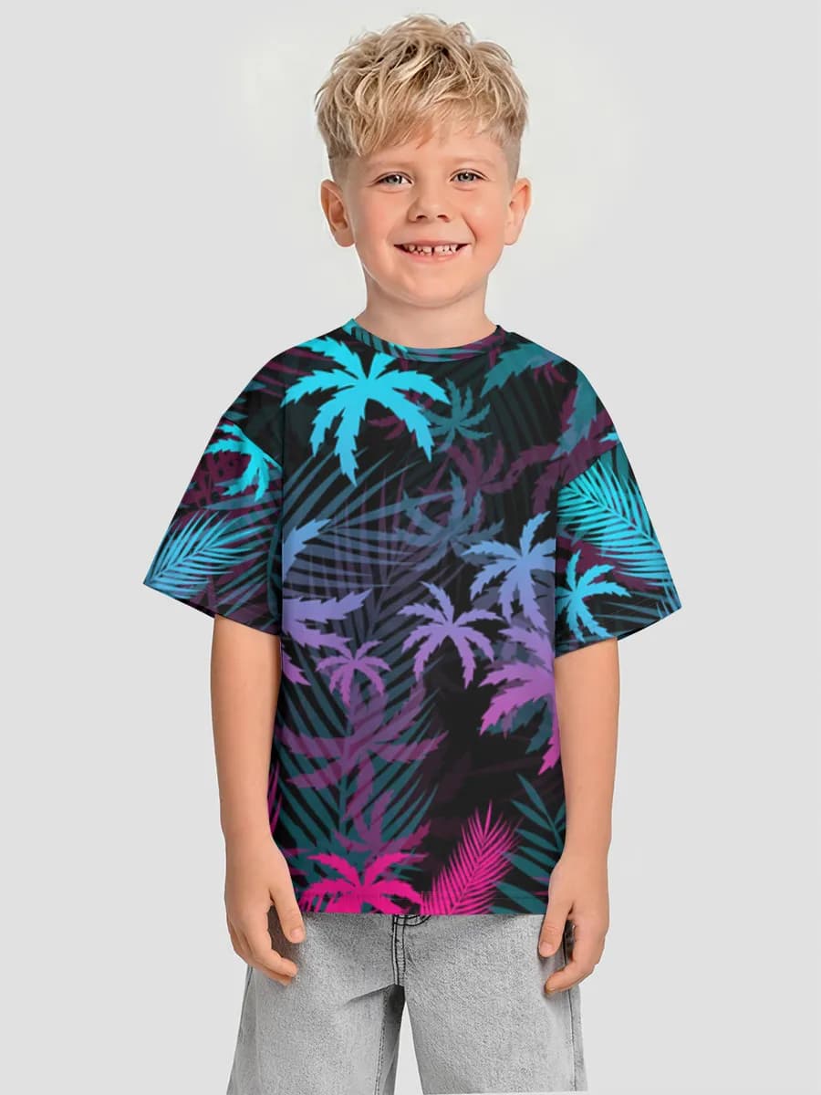 Boys' oversized cotton T-shirt