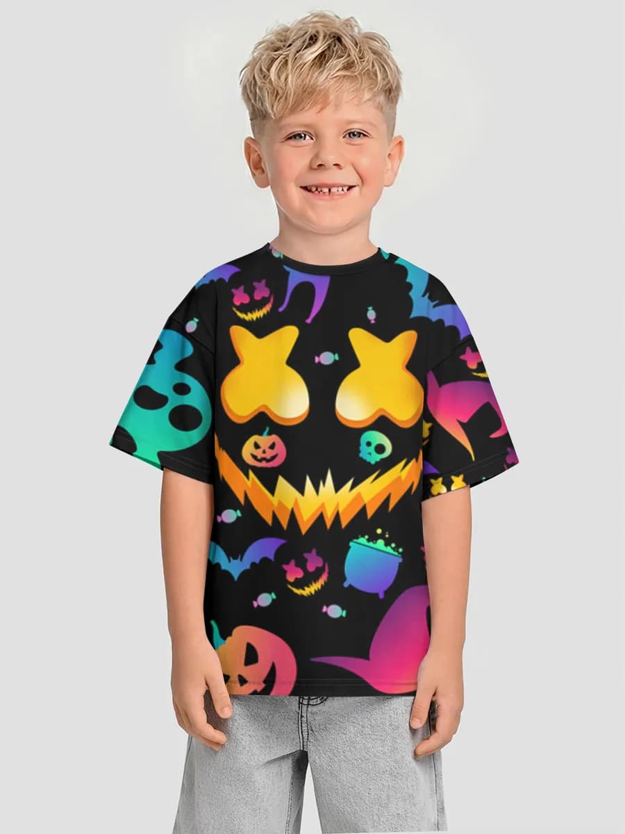 Oversized Baumwoll-T-Shirt Jungen