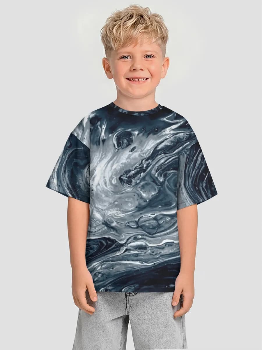 Oversized Baumwoll-T-Shirt Jungen
