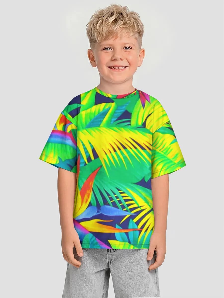 Oversized Baumwoll-T-Shirt Jungen