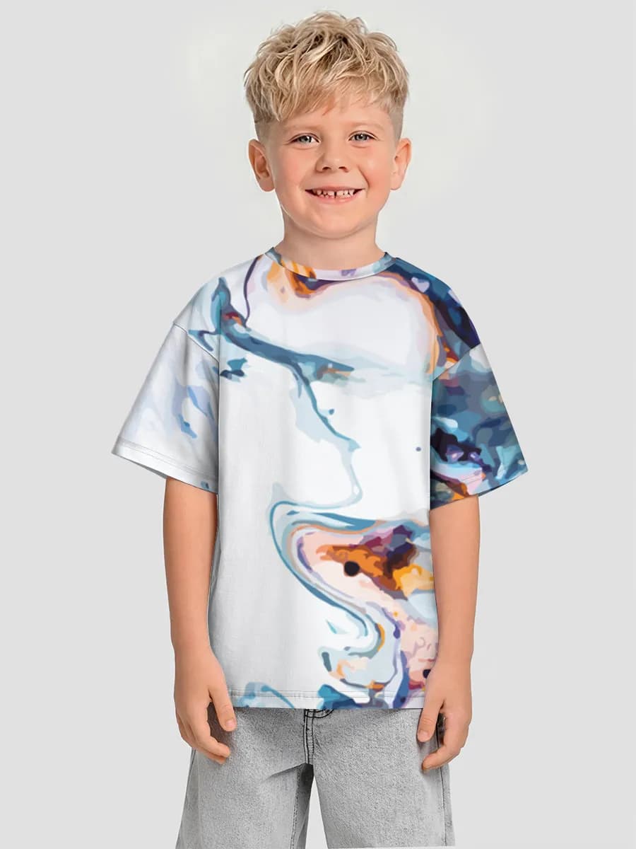 Boys' oversized cotton T-shirt