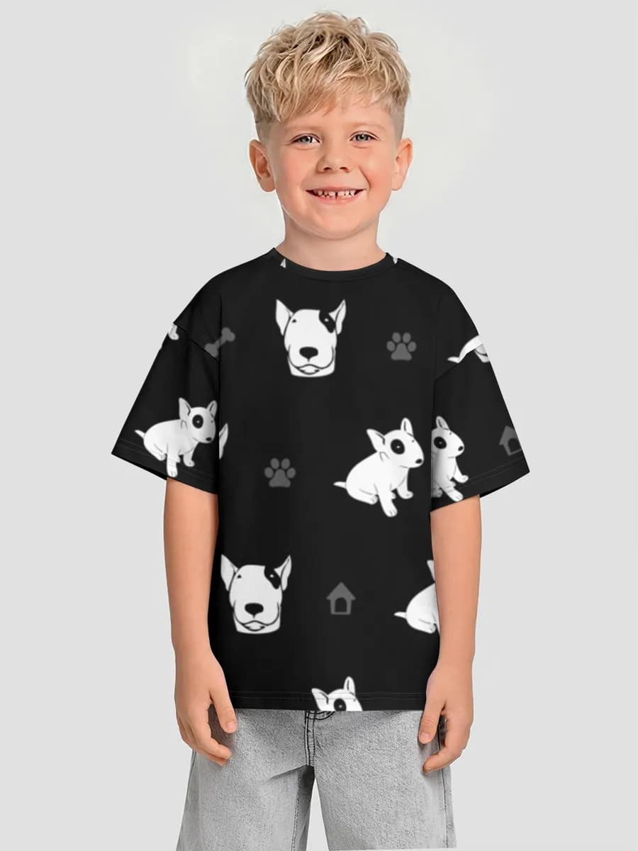 Boys' oversized cotton T-shirt