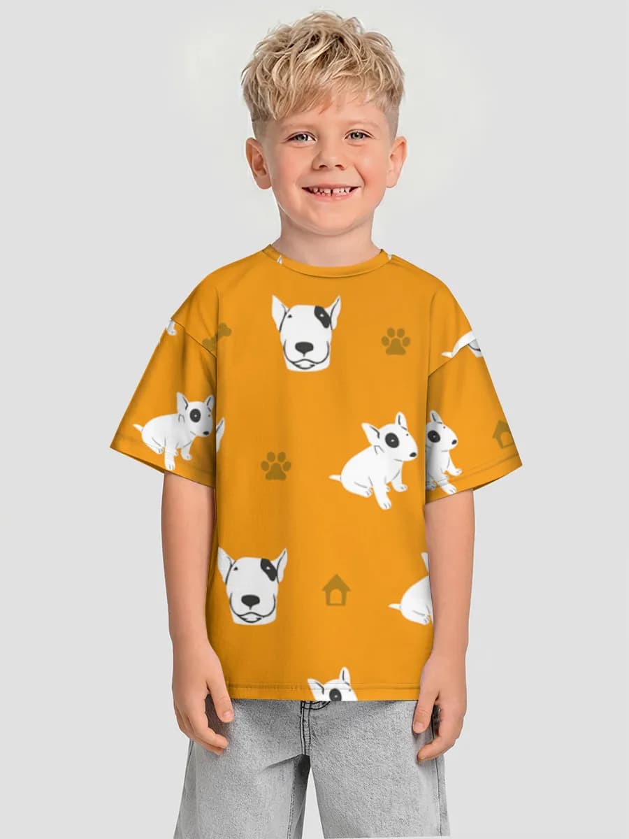 Boys' oversized cotton T-shirt