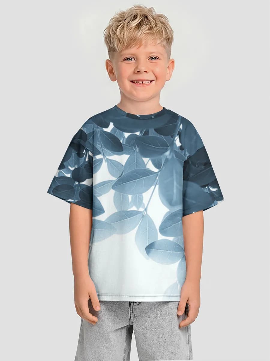 Boys' oversized cotton T-shirt