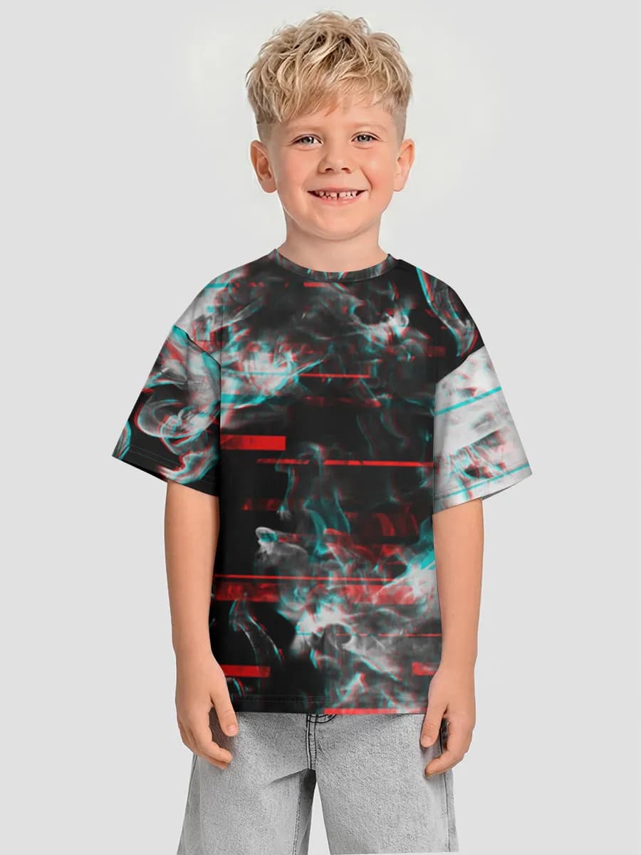 Boys' oversized cotton T-shirt
