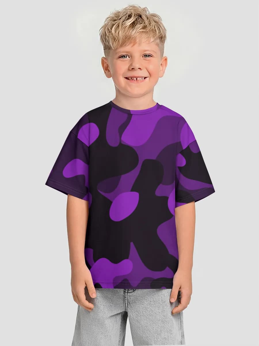 Oversized Baumwoll-T-Shirt Jungen