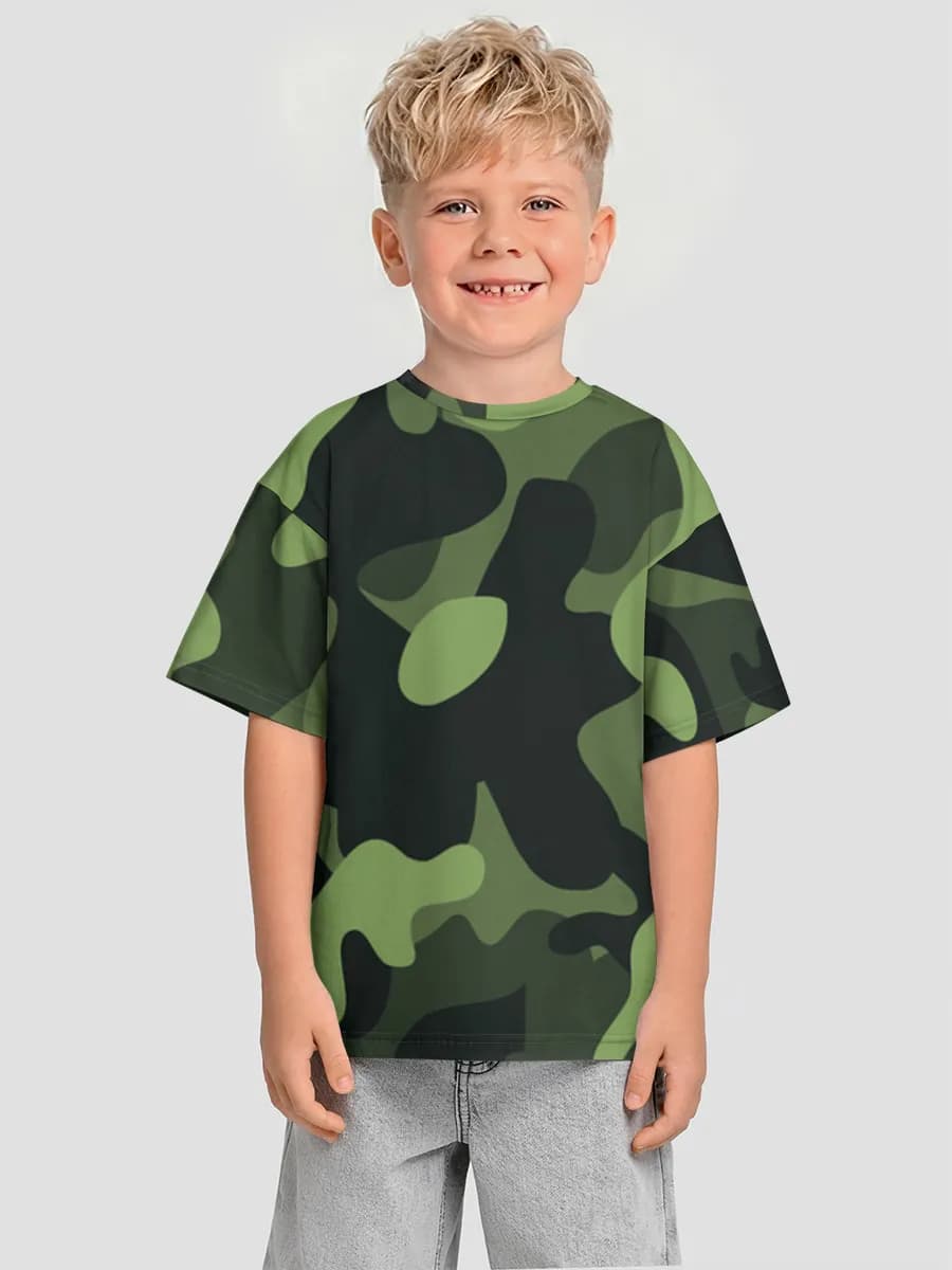 Oversized Baumwoll-T-Shirt Jungen