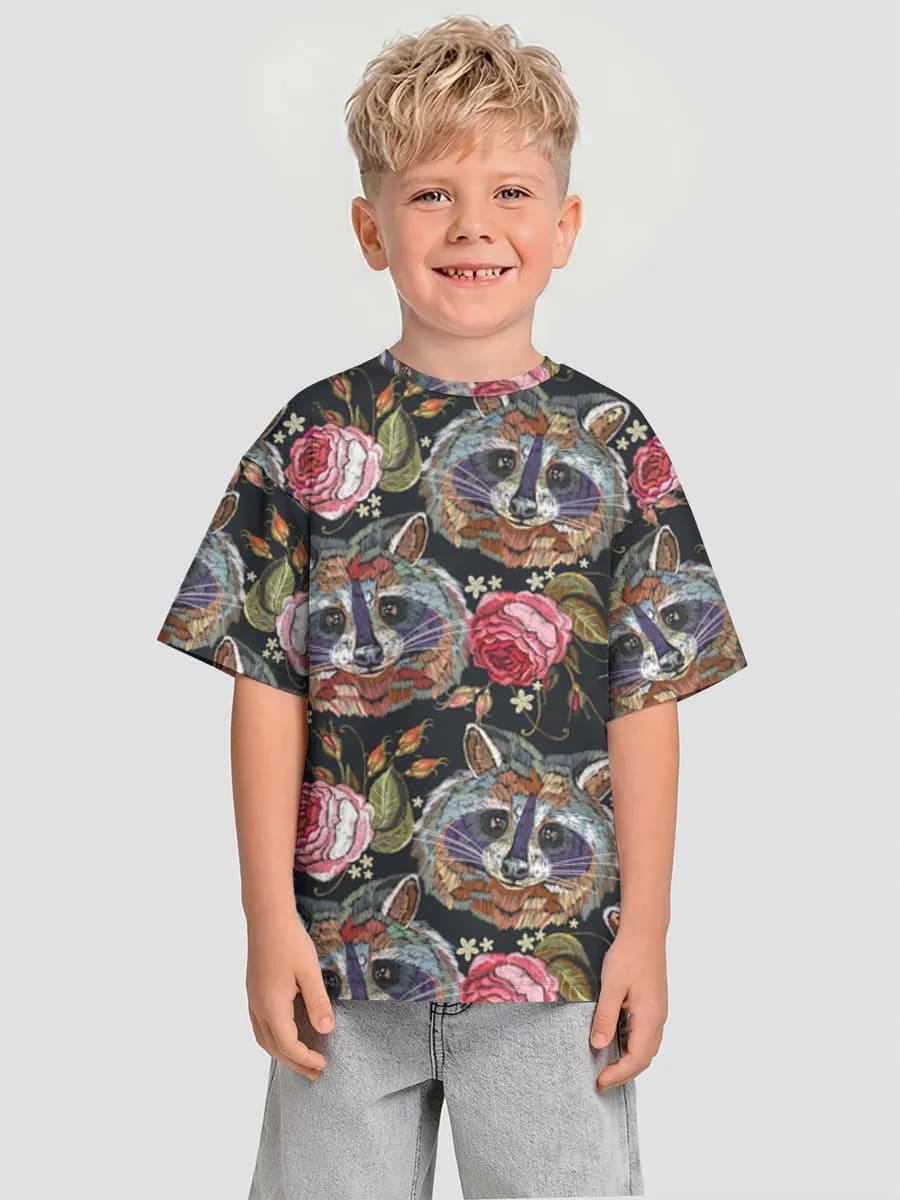 Boys' oversized cotton T-shirt