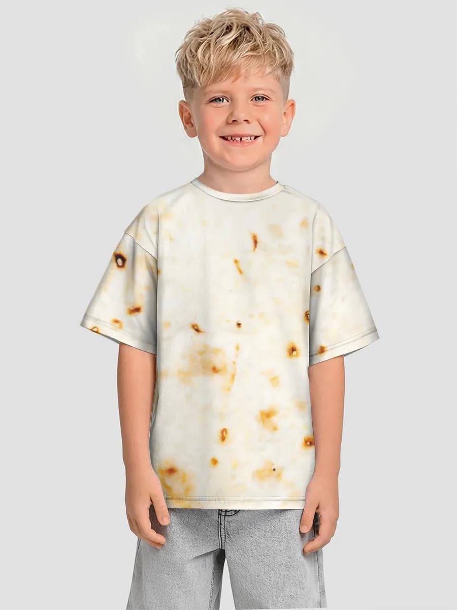 Boys' oversized cotton T-shirt