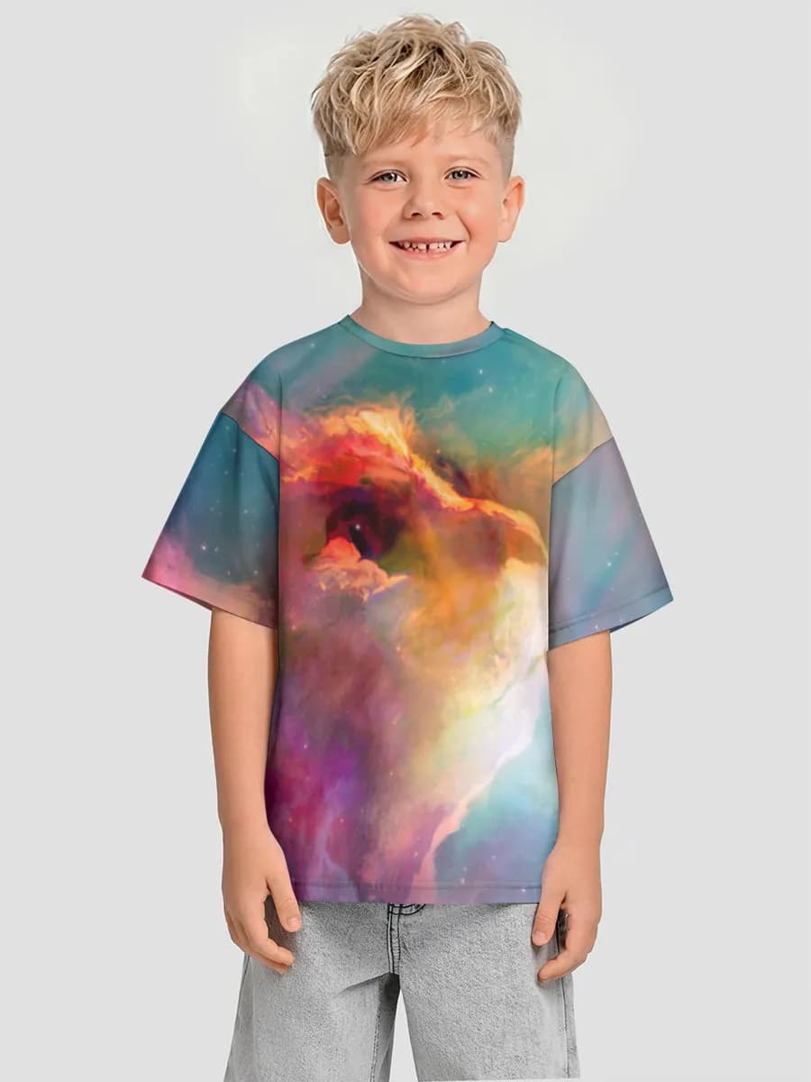 Boys' oversized cotton T-shirt