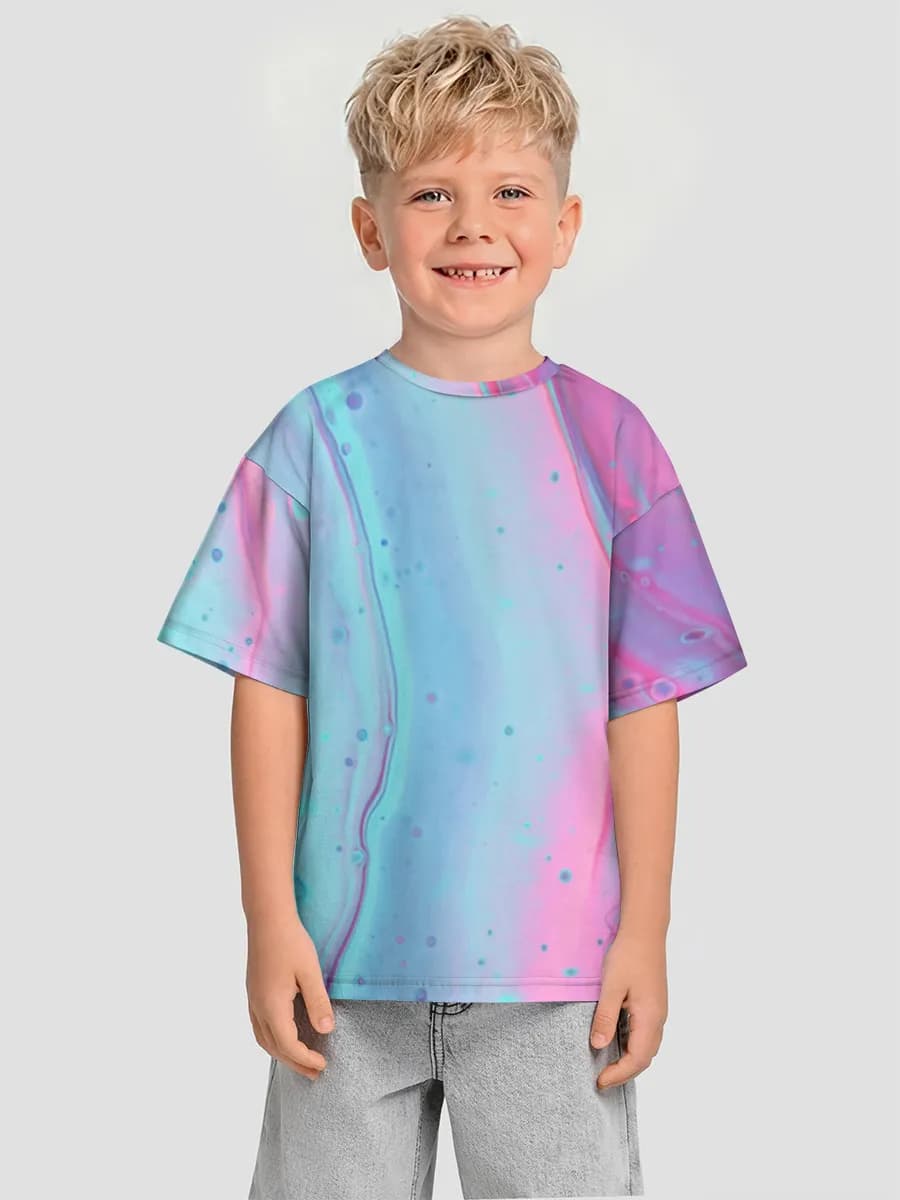 Boys' oversized cotton T-shirt