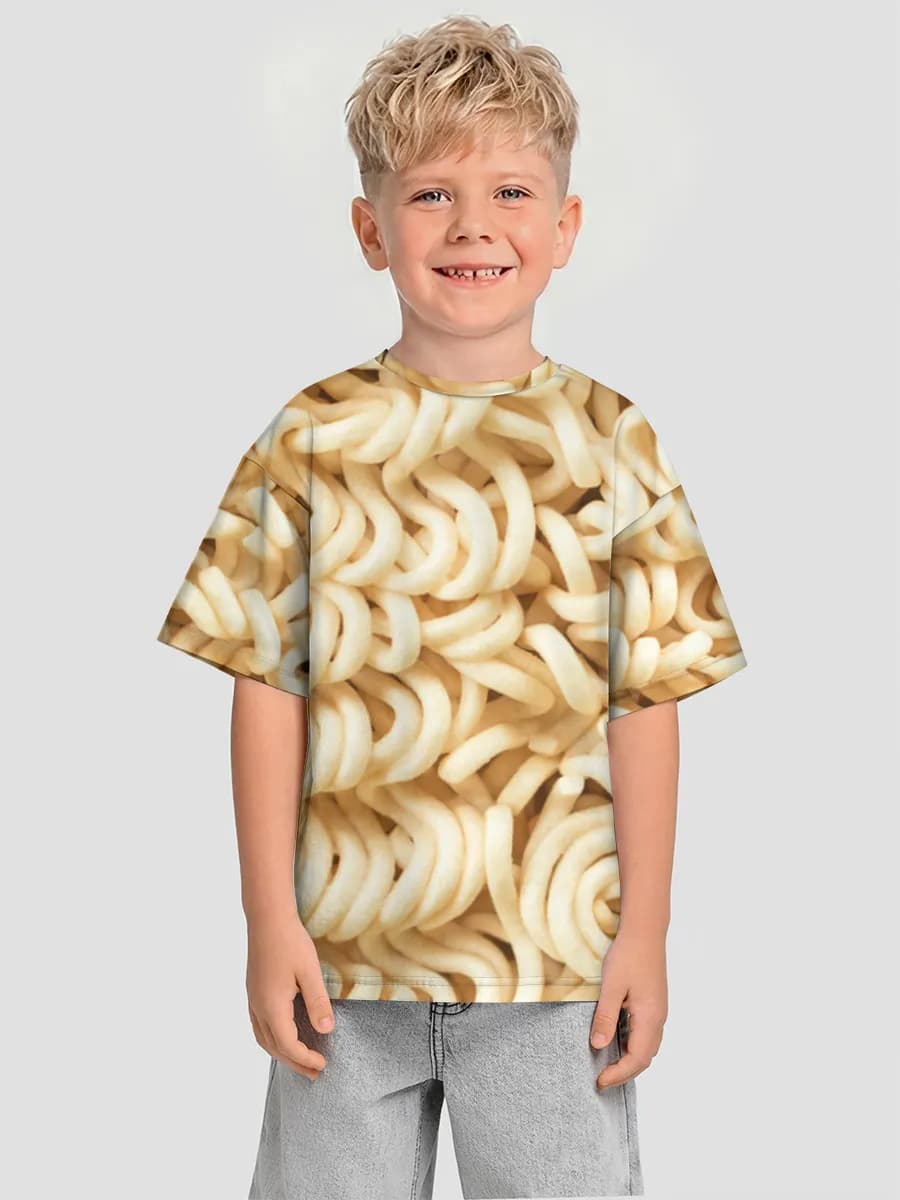 Boys' oversized cotton T-shirt
