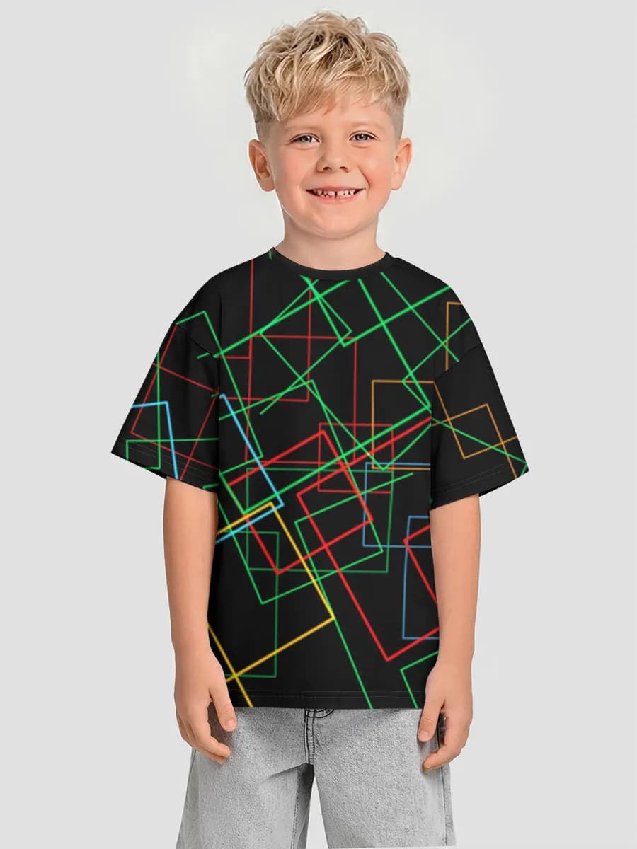 Boys' oversized cotton T-shirt