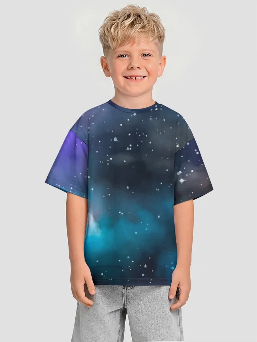 Boys' oversized cotton T-shirt