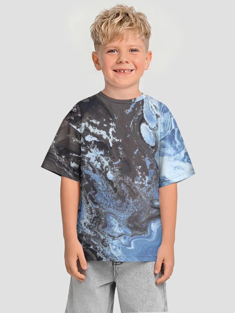 Boys' oversized cotton T-shirt