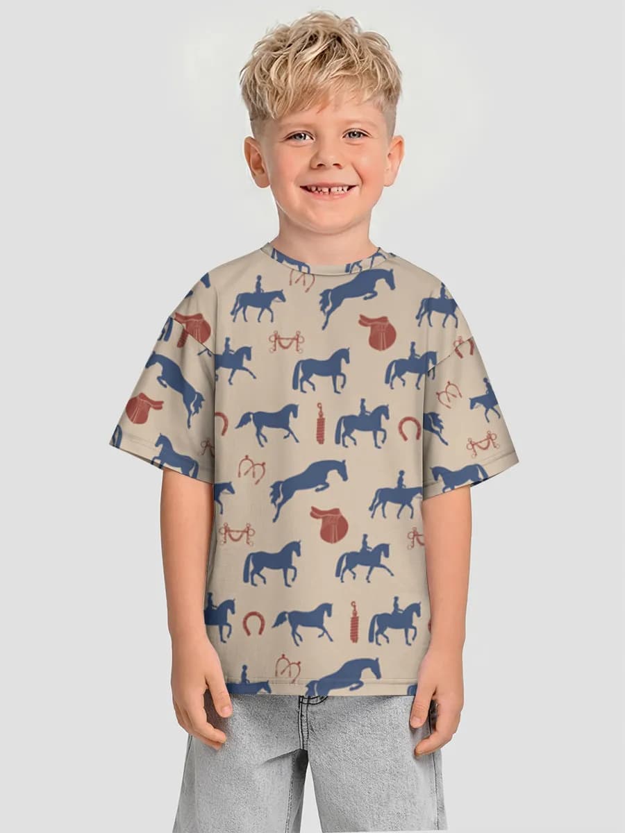 Oversized Baumwoll-T-Shirt Jungen