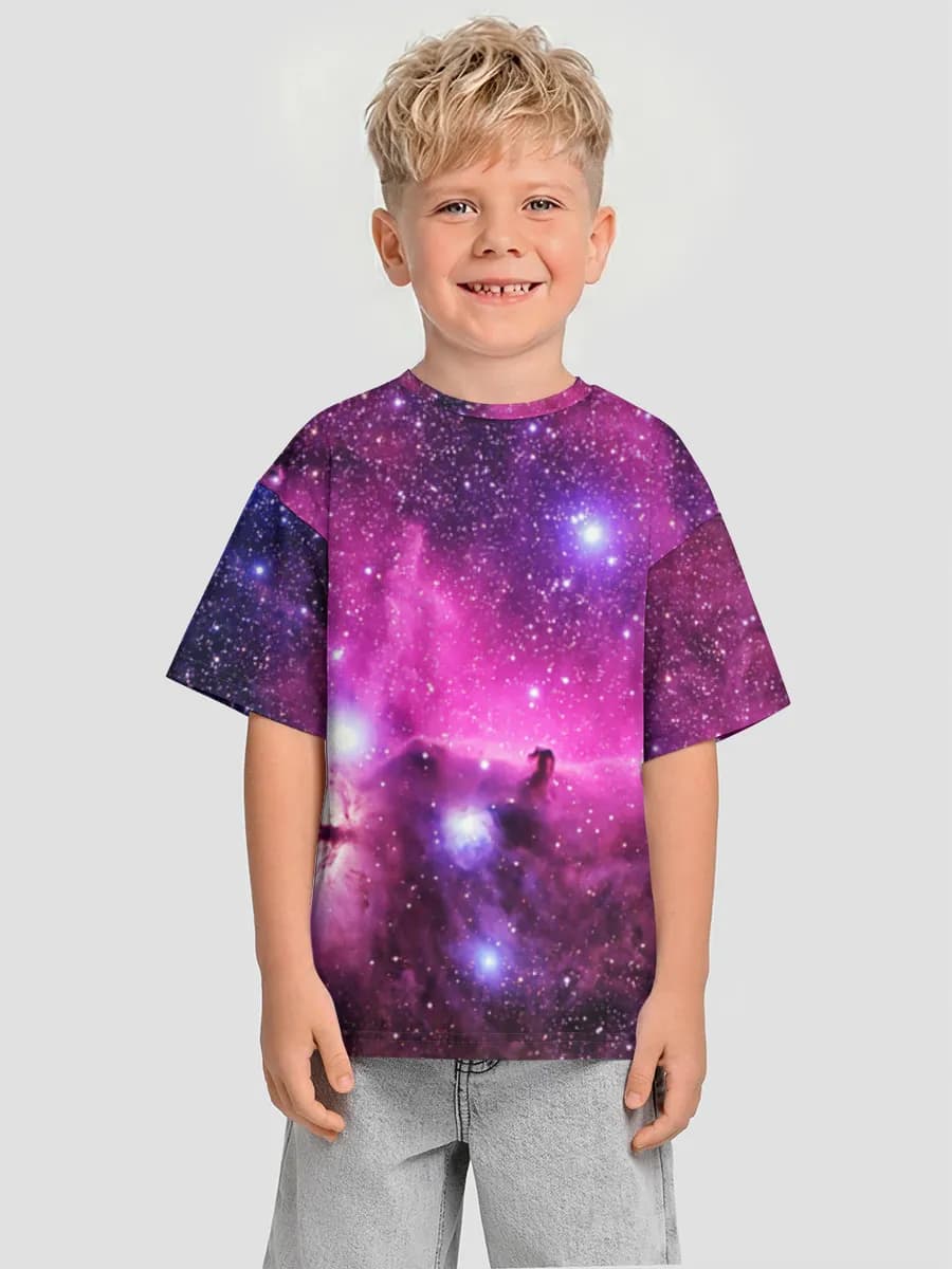 Boys' oversized cotton T-shirt