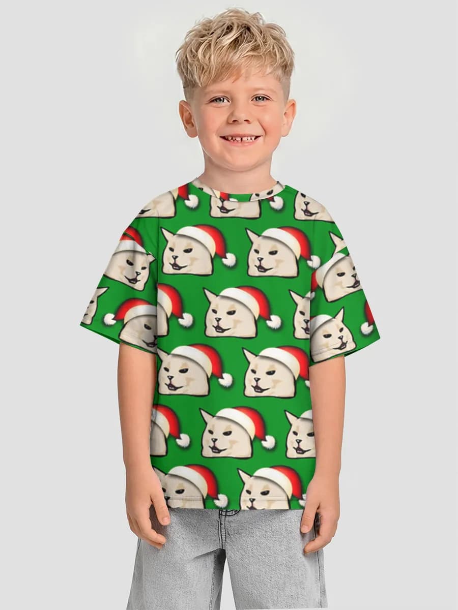 Boys' oversized cotton T-shirt