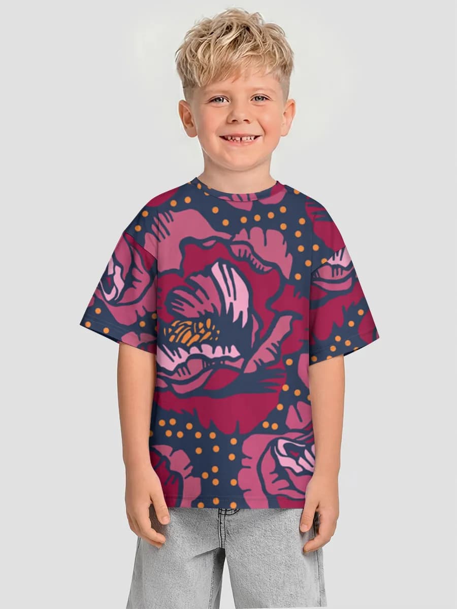 男の子 ビッグシルエット コットンTシャツ