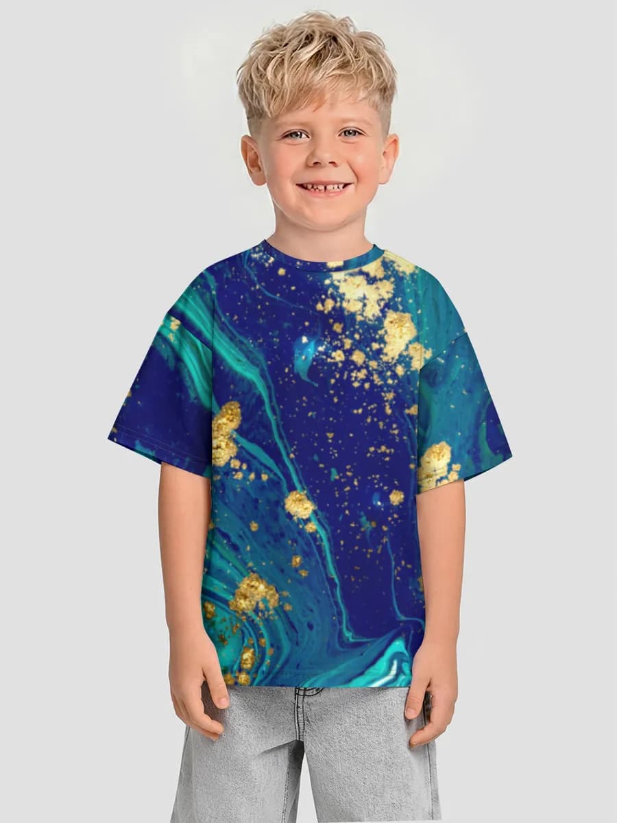 Boys' oversized cotton T-shirt