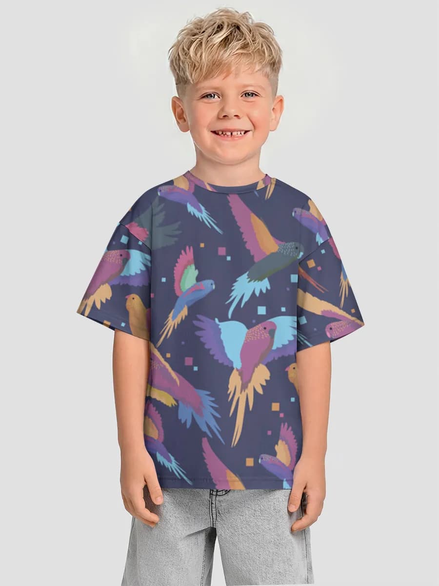Boys' oversized cotton T-shirt