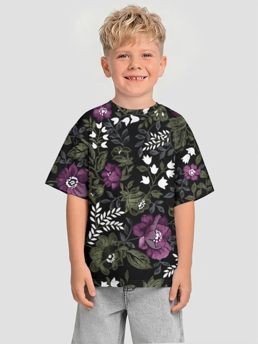 Boys' oversized cotton T-shirt