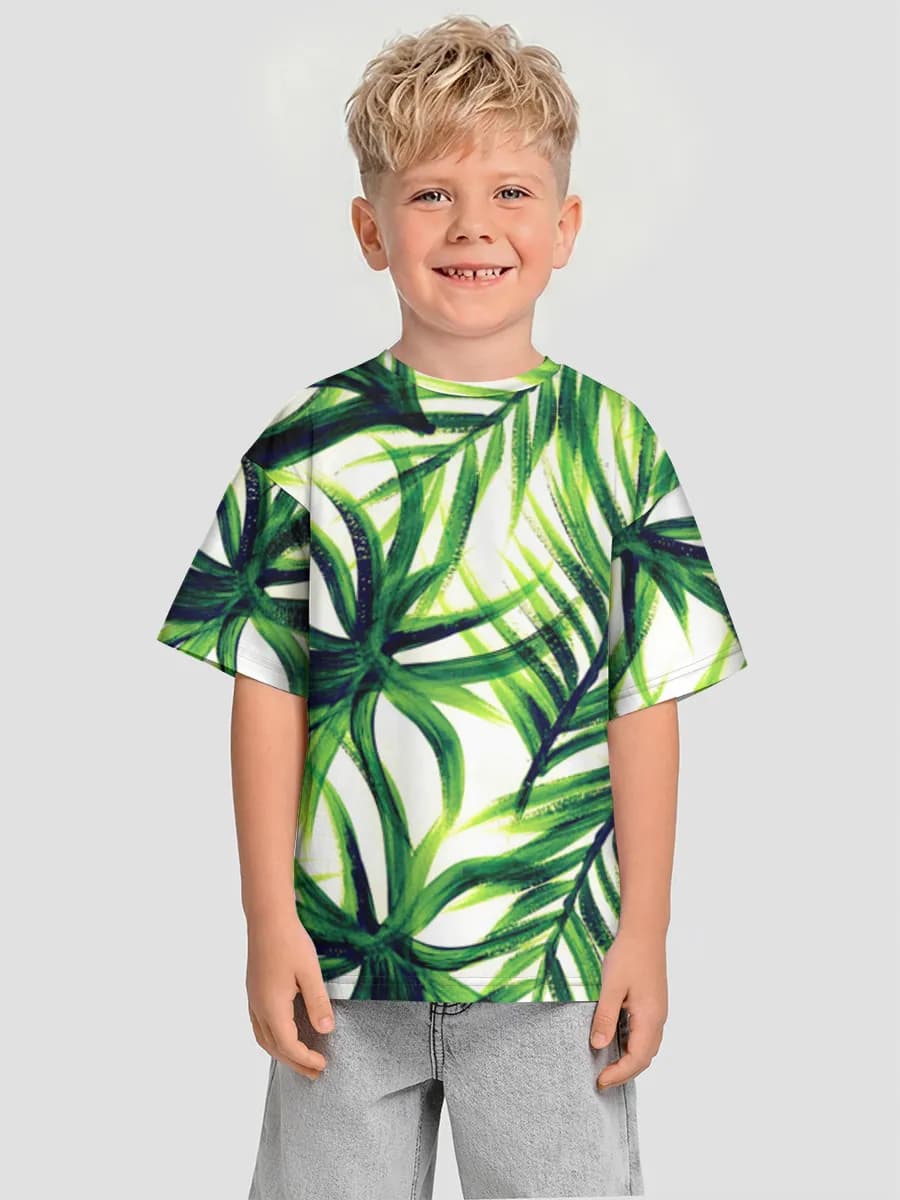 Oversized Baumwoll-T-Shirt Jungen