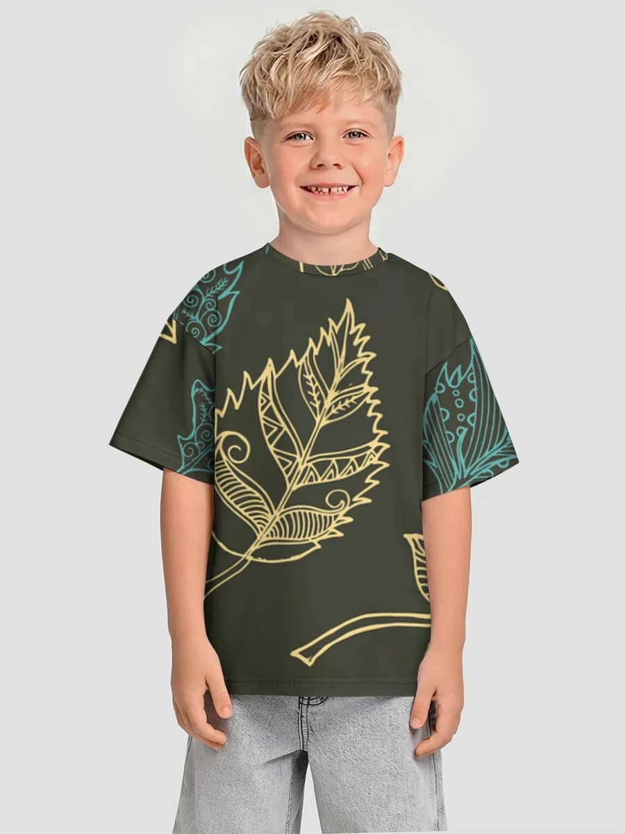 Boys' oversized cotton T-shirt