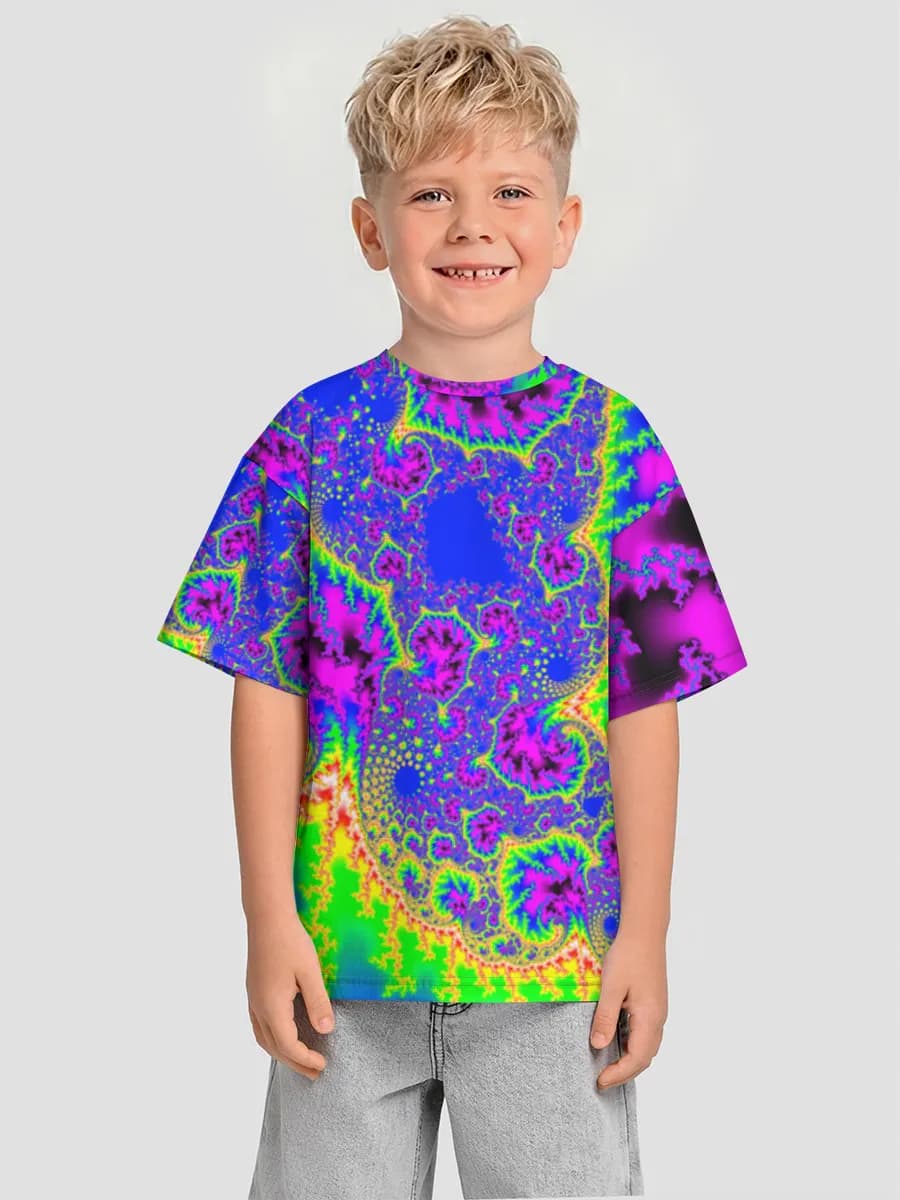 Boys' oversized cotton T-shirt