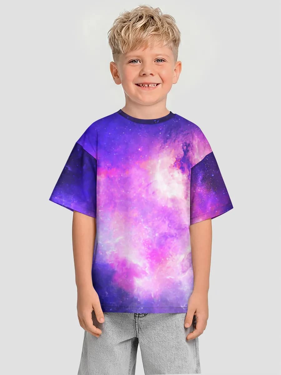 Boys' oversized cotton T-shirt
