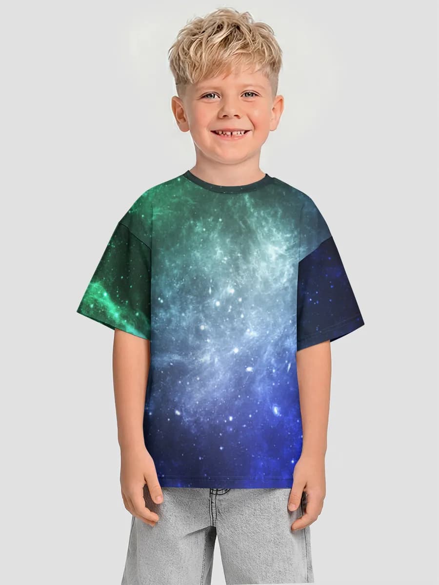 Oversized Baumwoll-T-Shirt Jungen
