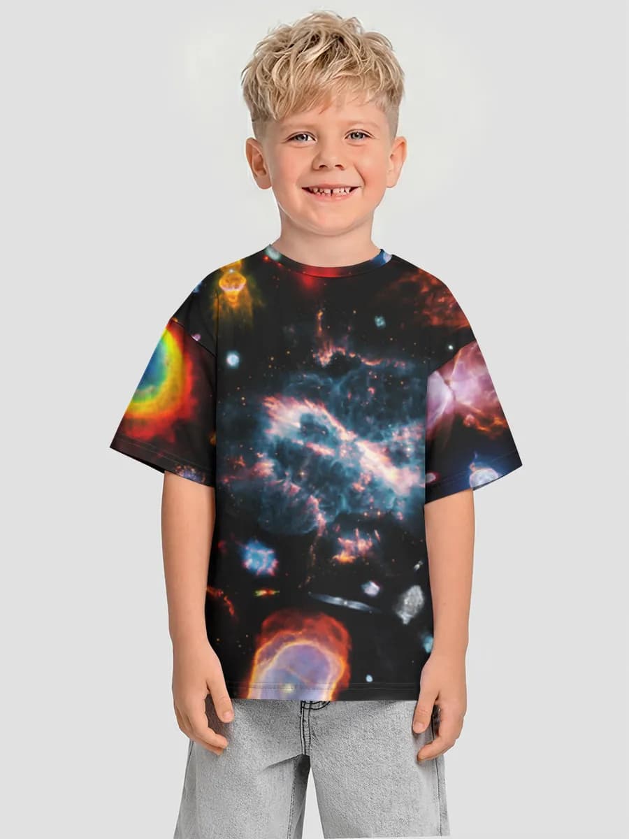 Oversized Baumwoll-T-Shirt Jungen
