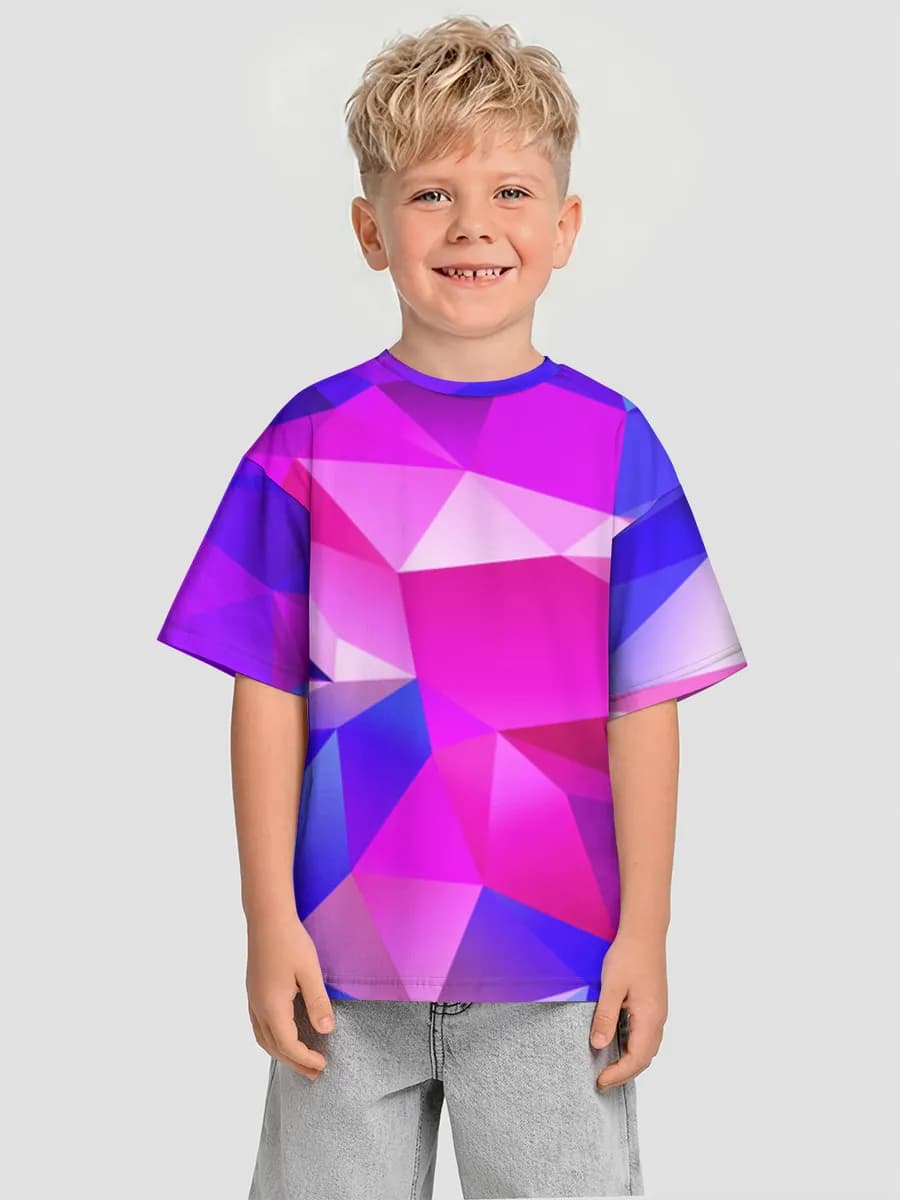 Boys' oversized cotton T-shirt