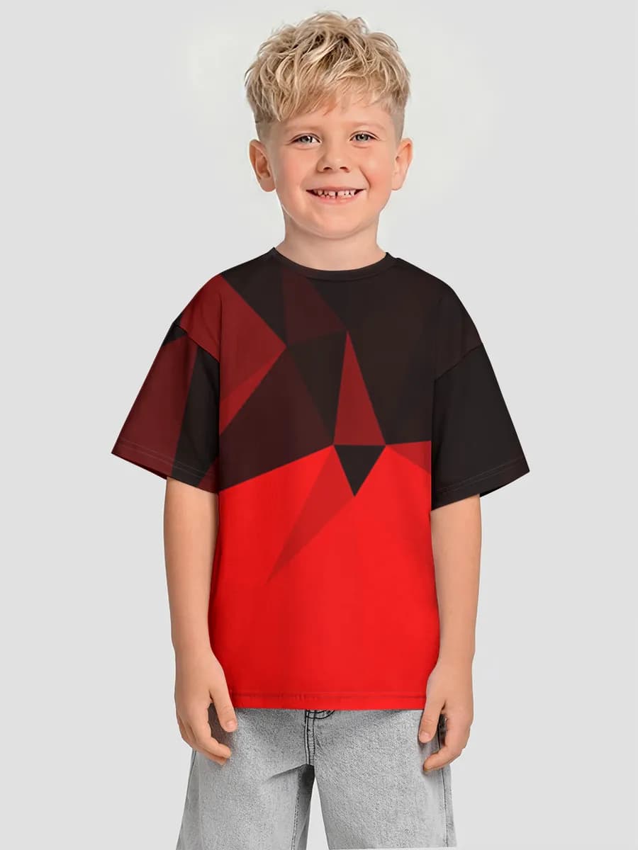 Boys' oversized cotton T-shirt
