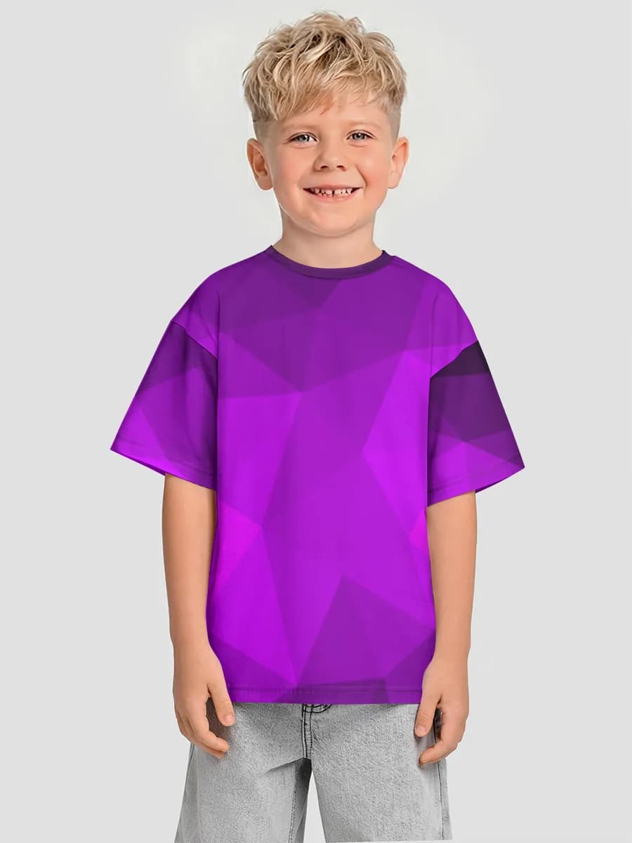 Boys' oversized cotton T-shirt