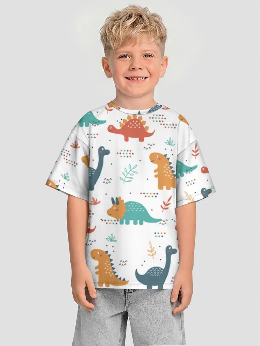 Boys' oversized cotton T-shirt