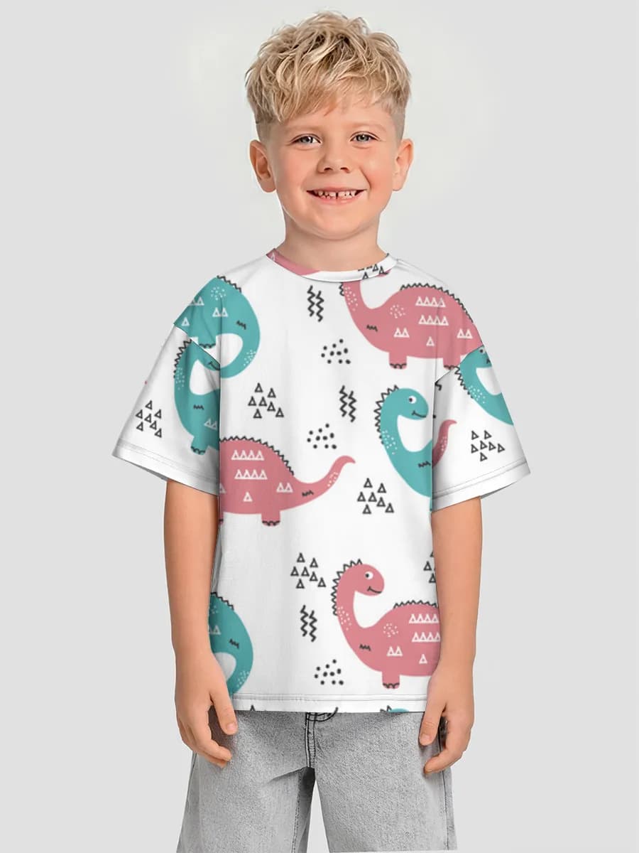 Boys' oversized cotton T-shirt
