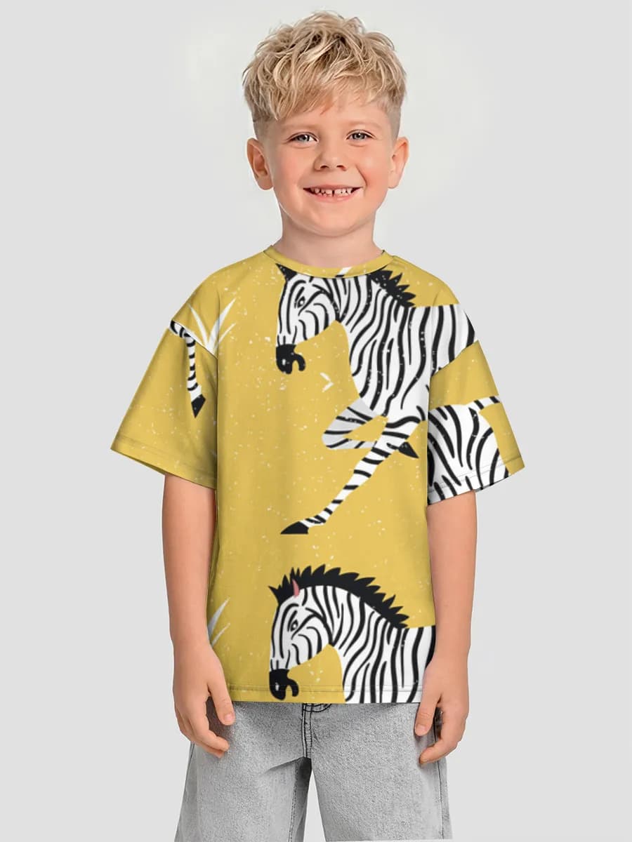 Boys' oversized cotton T-shirt