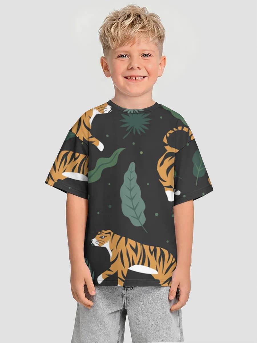 Oversized Baumwoll-T-Shirt Jungen