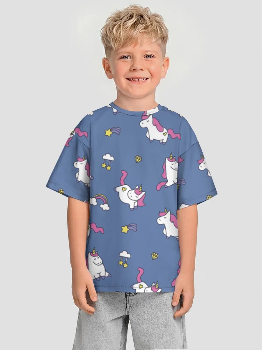 Oversized Baumwoll-T-Shirt Jungen