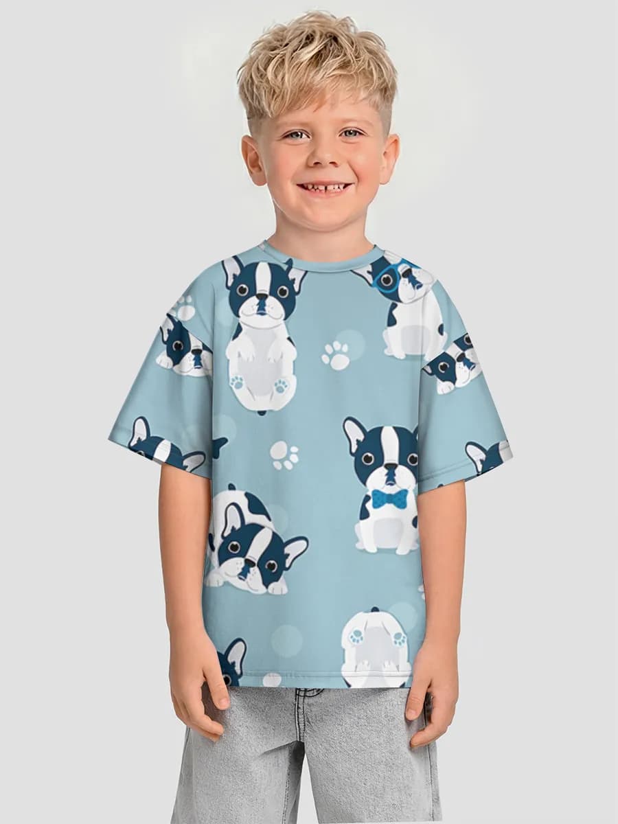 Boys' oversized cotton T-shirt