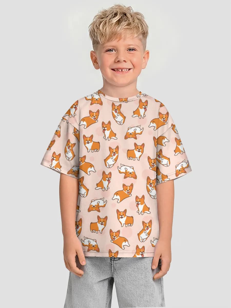 Oversized Baumwoll-T-Shirt Jungen