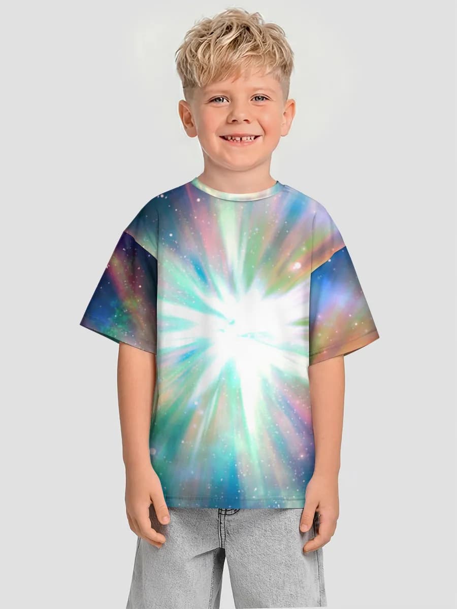 Boys' oversized cotton T-shirt