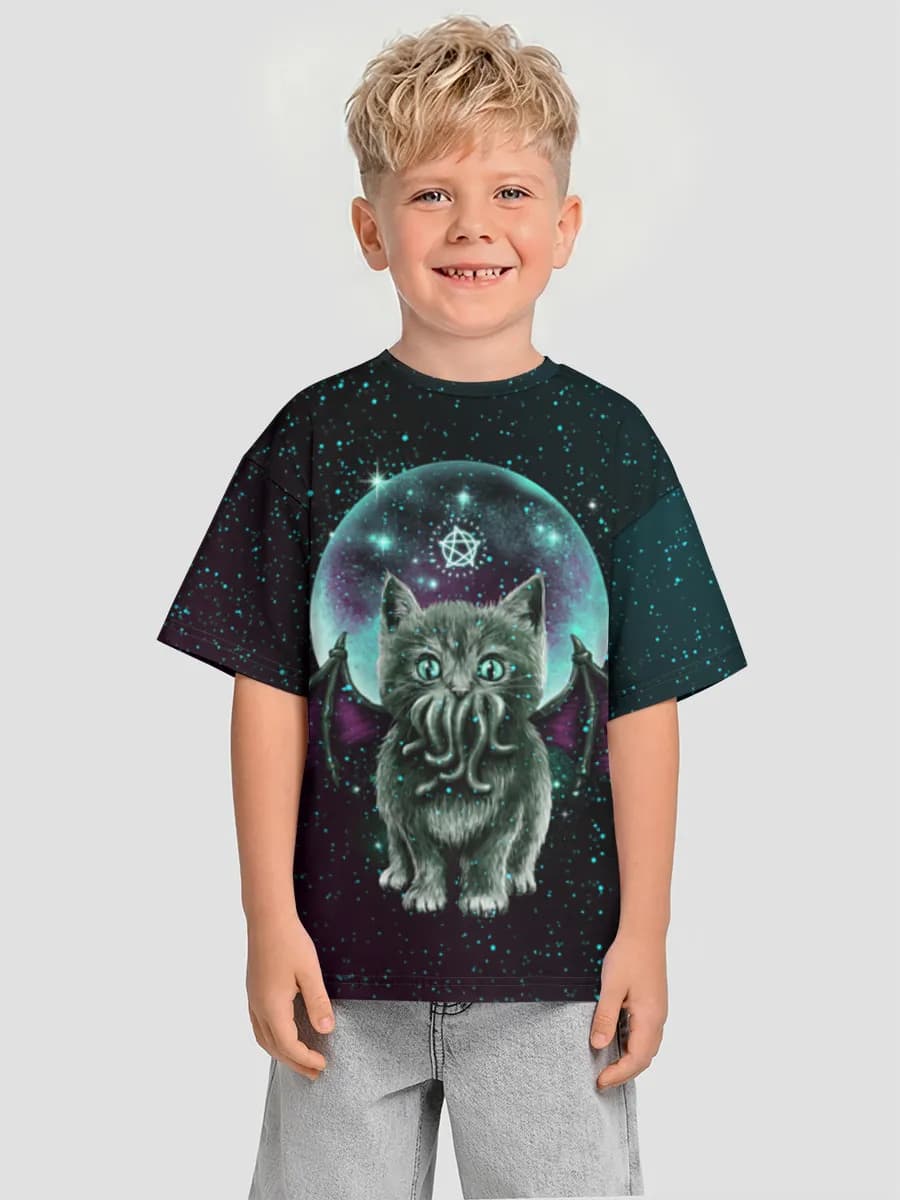 Boys' oversized cotton T-shirt