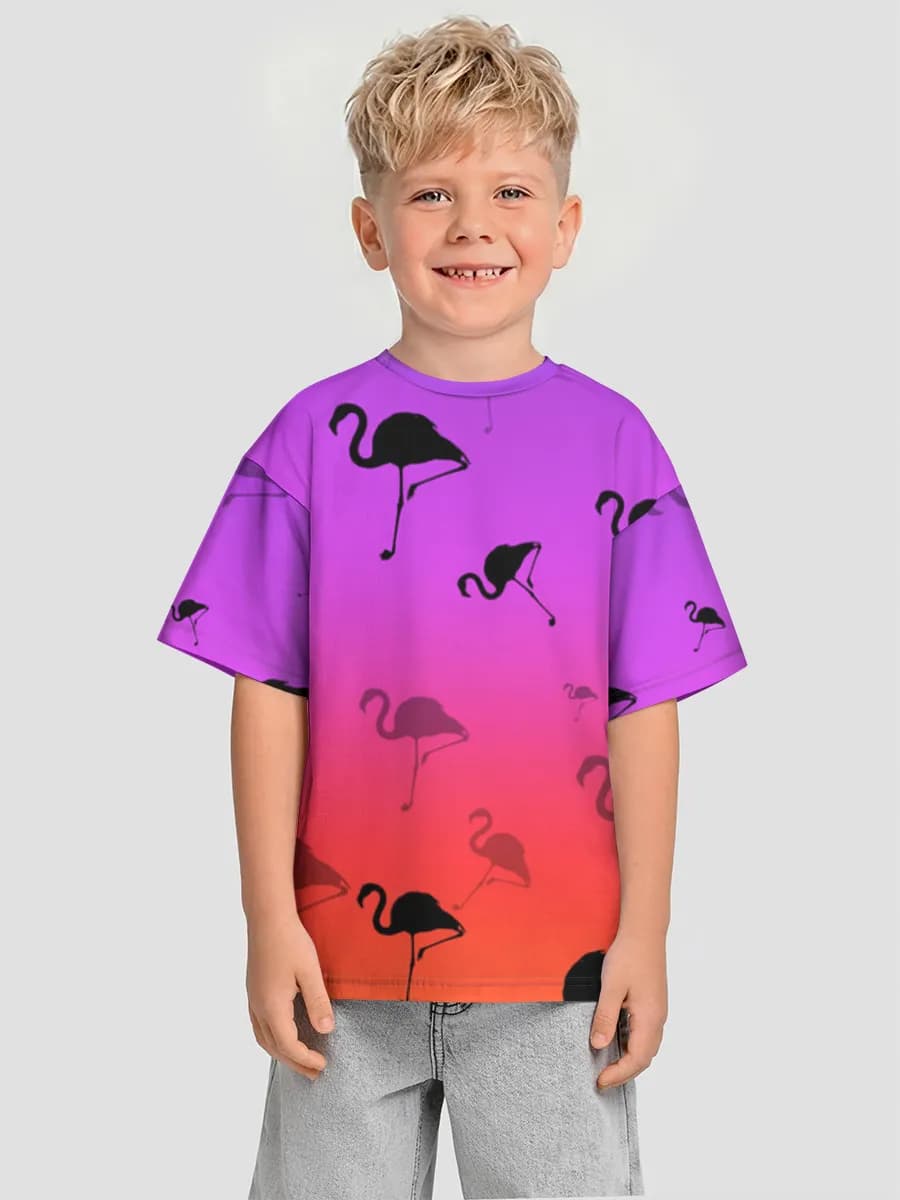 Boys' oversized cotton T-shirt