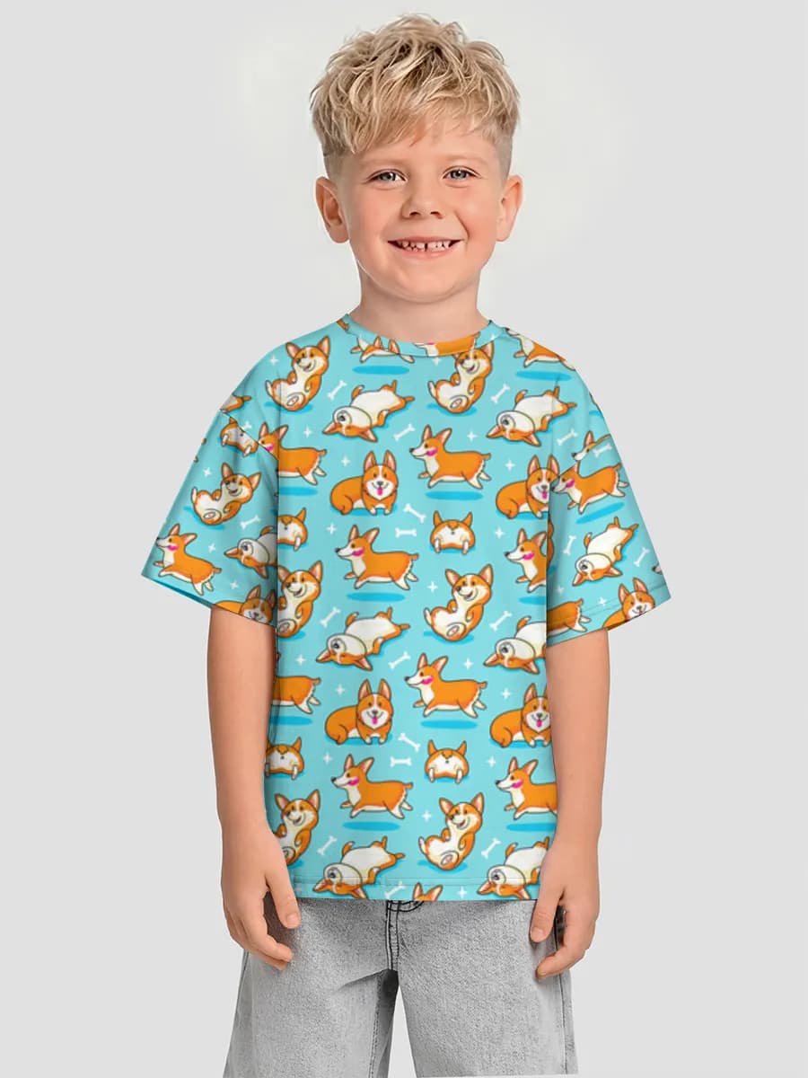 Oversized Baumwoll-T-Shirt Jungen