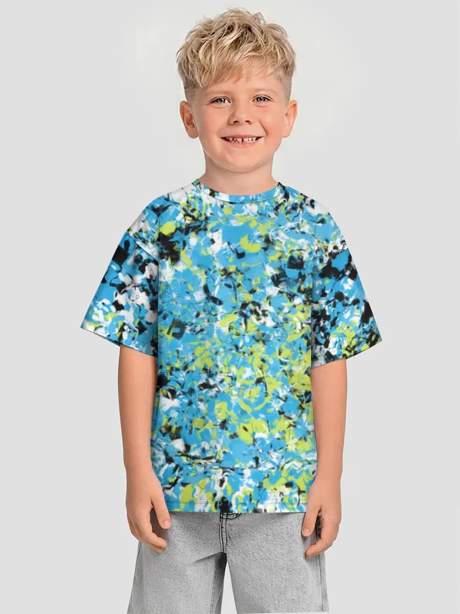 Boys' oversized cotton T-shirt