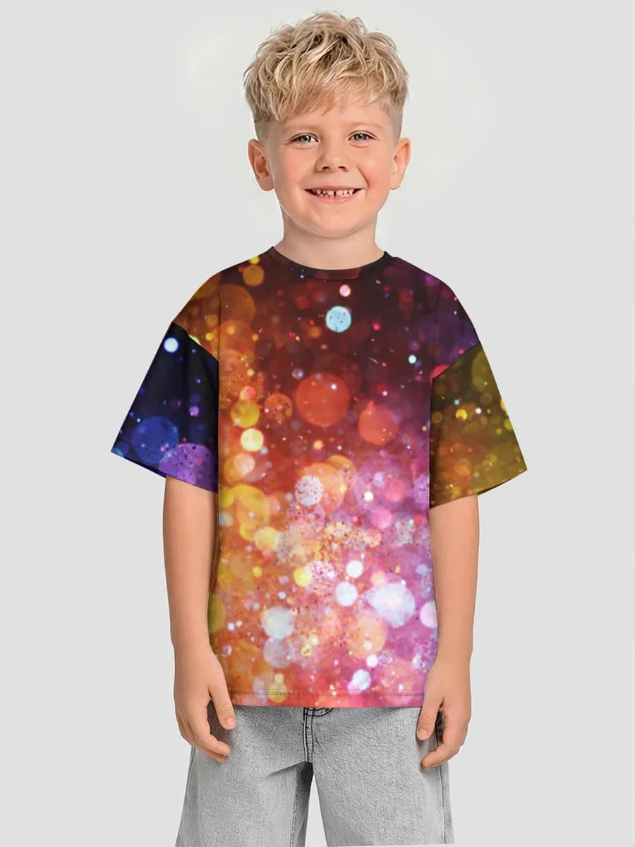 Boys' oversized cotton T-shirt