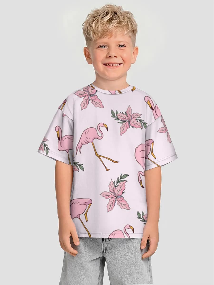 Boys' oversized cotton T-shirt