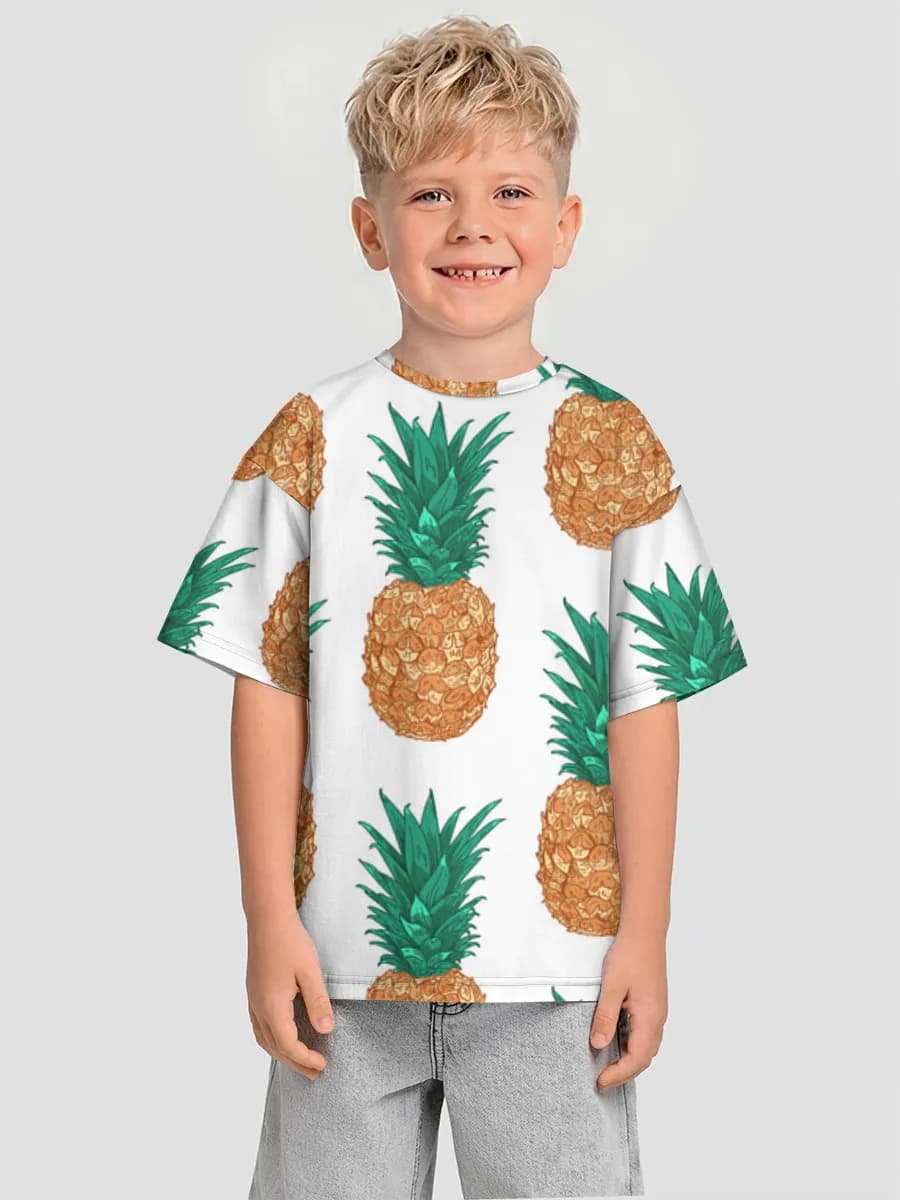 Boys' oversized cotton T-shirt